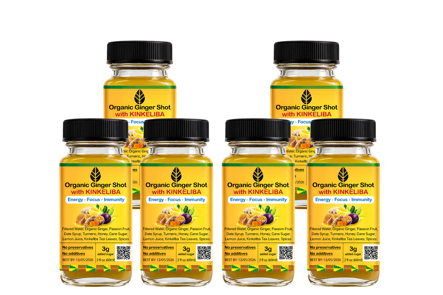 ORGANIC GINGER SHOT PASSION 6 PACK