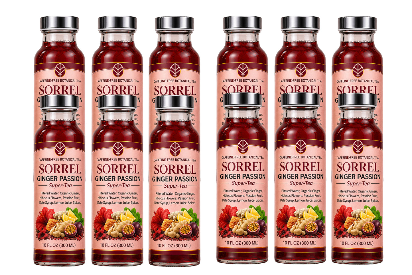 ORGANIC SORREL GINGER PASSION TEA 12 PACK