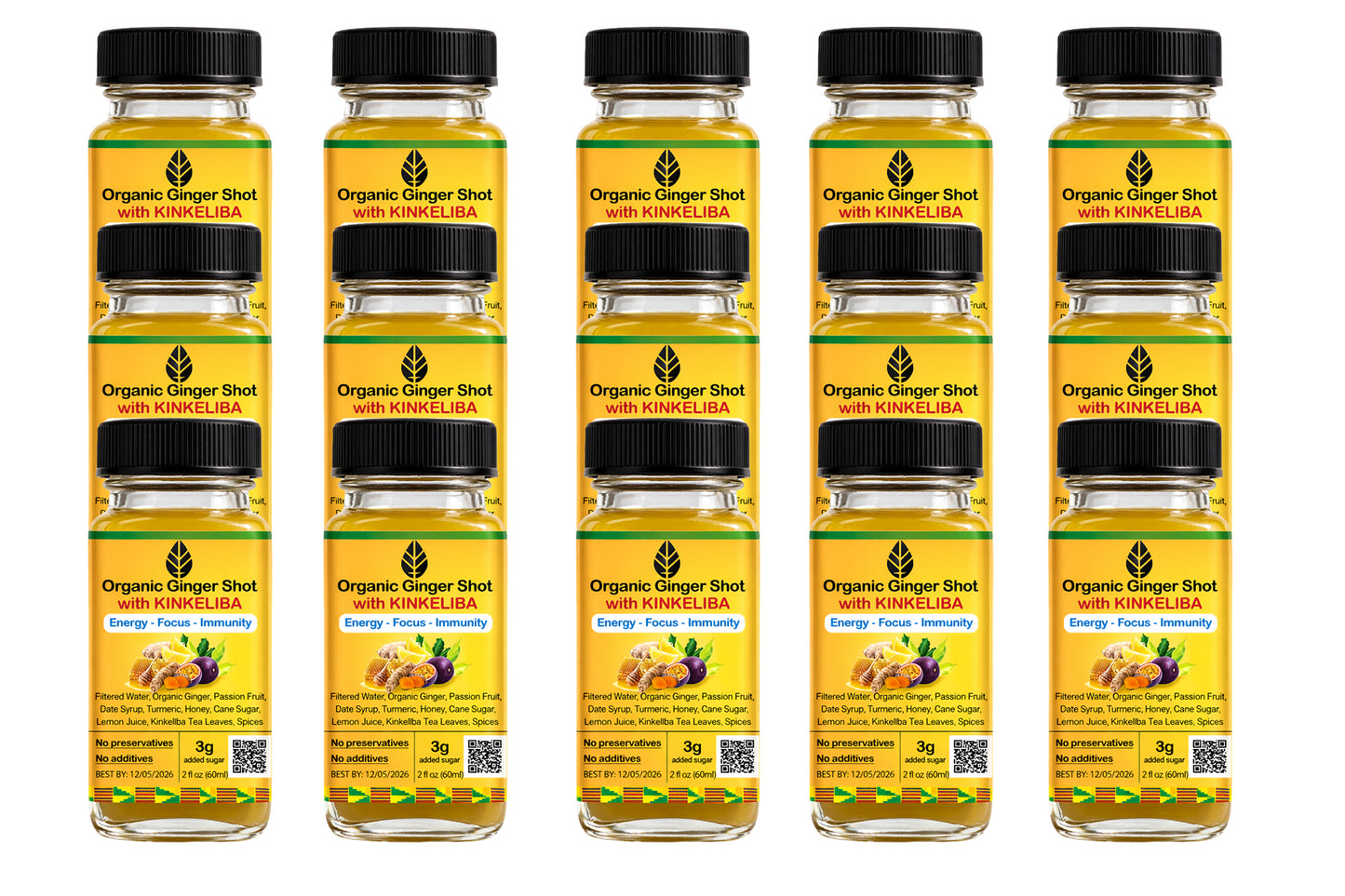 ORGANIC GINGER SHOT PASSION 15 PACK