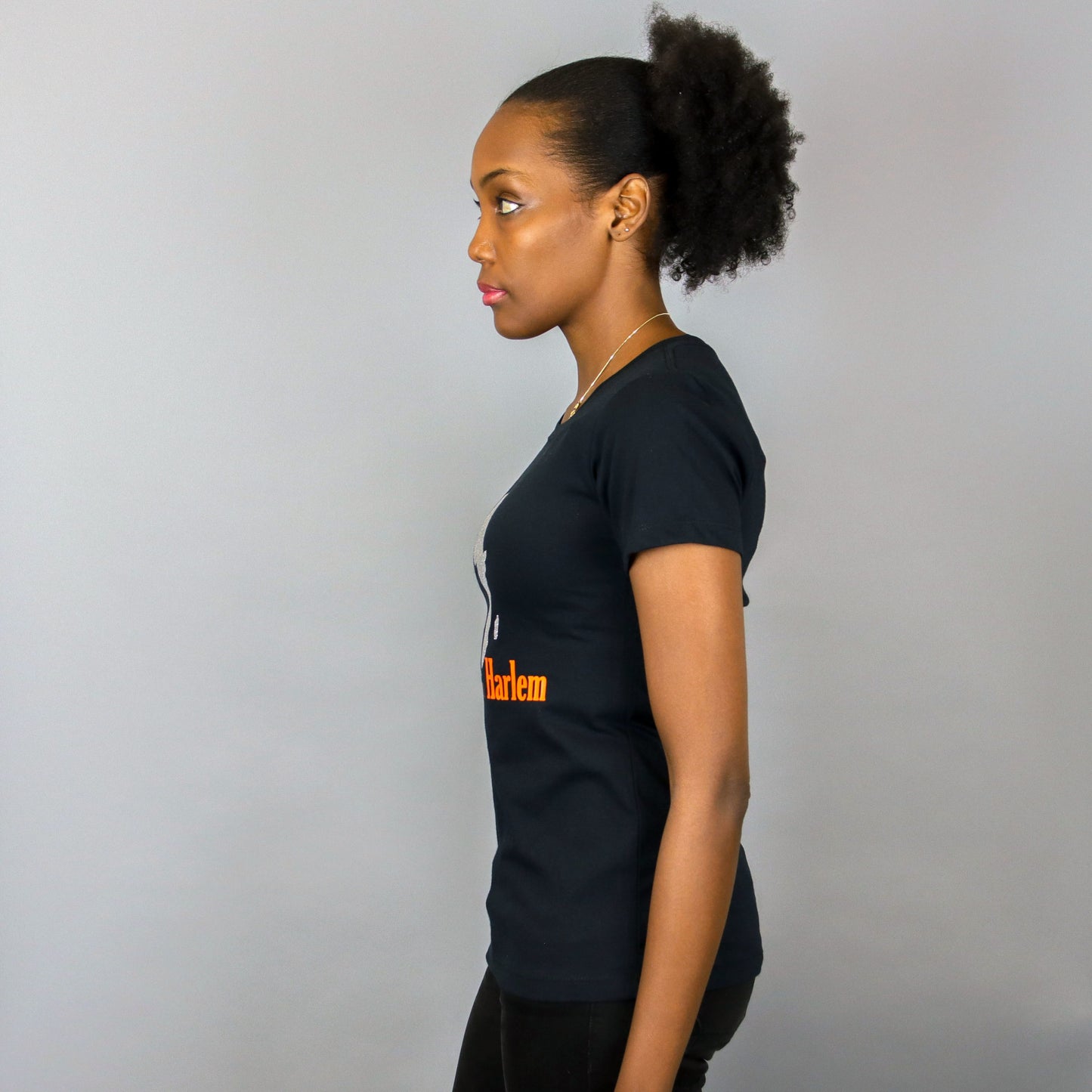 Africa in Harlem T-shirt Glitter Silver Original - Women