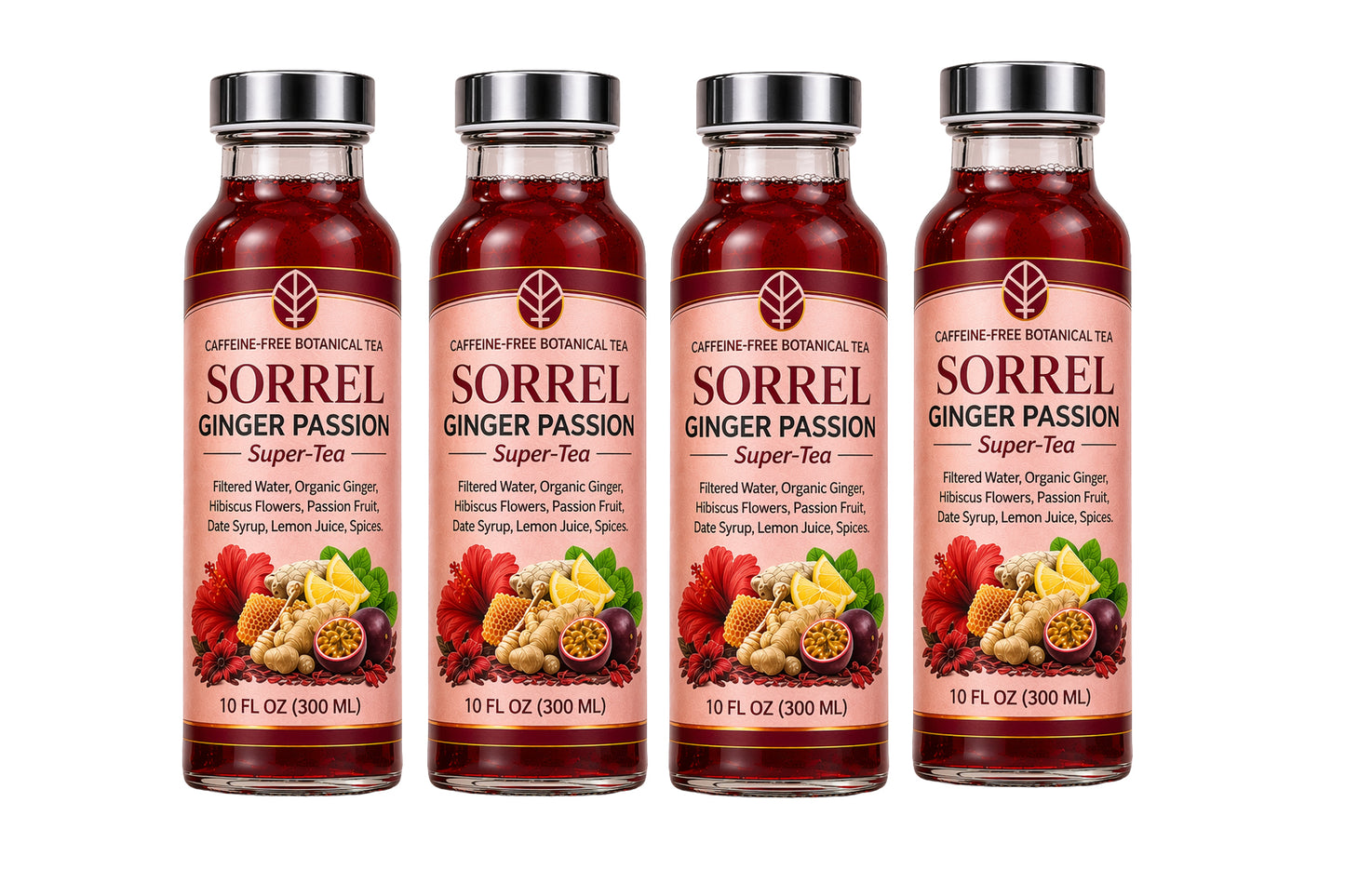 ORGANIC SORREL GINGER PASSION TEA 4 PACK