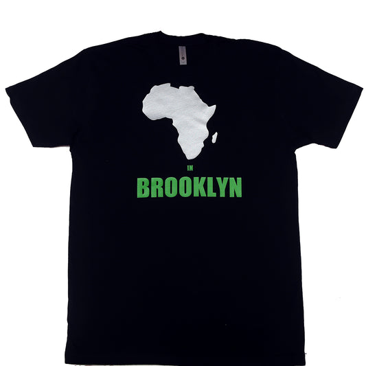 Africa in Brooklyn T-shirt Black & Silver - Men