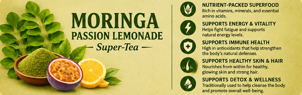ORGANIC MORINGA PASSION LEMONADE Super-Tea 12 PACK