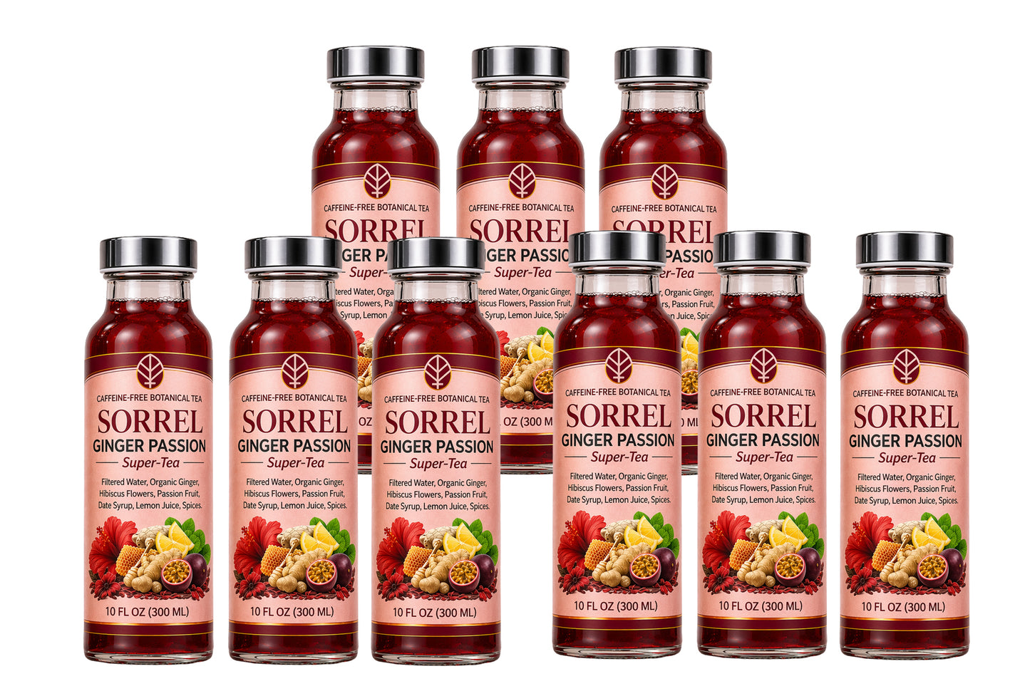 ORGANIC SORREL GINGER PASSION TEA 9 PACK
