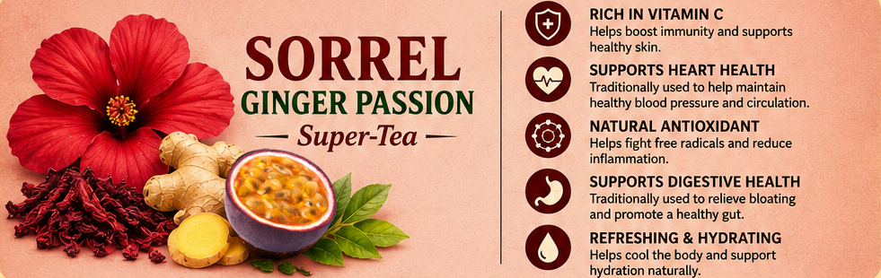 ORGANIC SORREL GINGER PASSION TEA 12 PACK