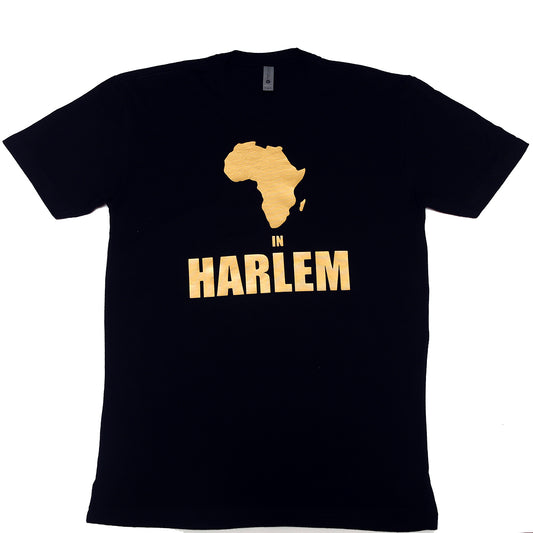 Africa in Harlem T-shirt Black & Gold - Men