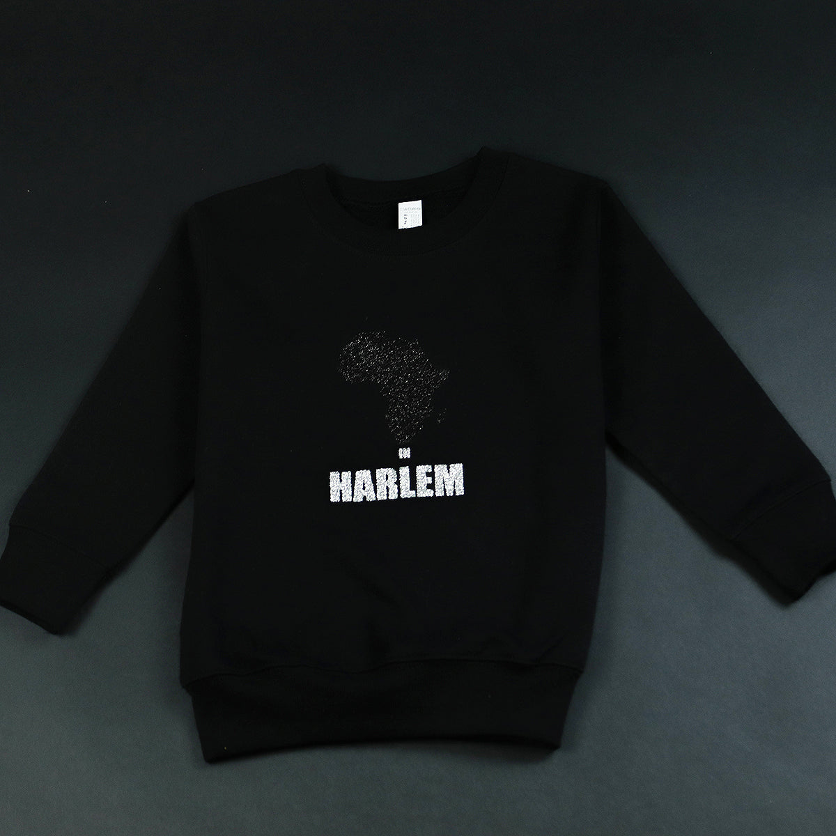 Unisex Africa in Harlem Crewneck Sweatshirt Black & Silver - Kids