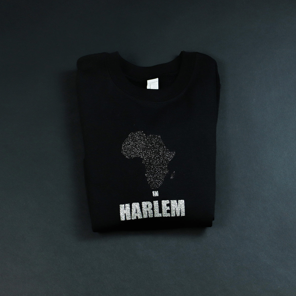 Unisex Africa in Harlem Crewneck Sweatshirt Black & Silver
